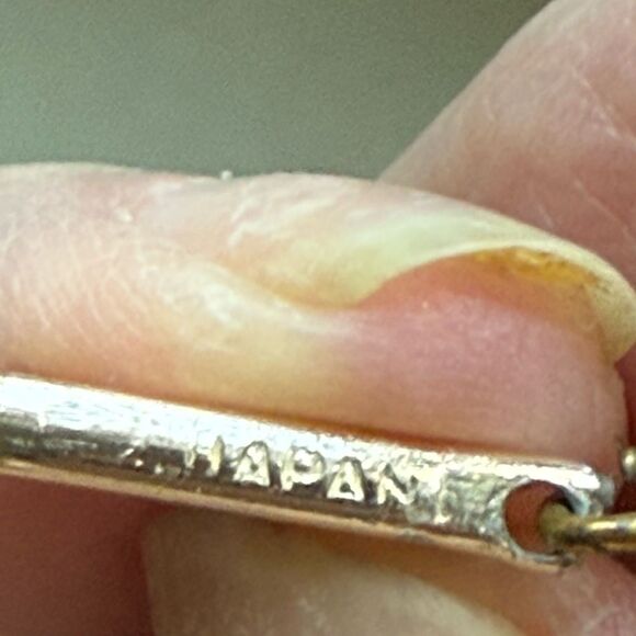 Vintage Triple Strand Japan Signed Faux Pearl, Crystal, Silk,Glass Bead Necklace - Picture 7 of 7